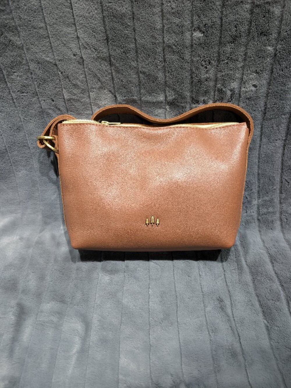 Portland Leather Small Slouchy Shoulder Bag Mondelo Brandy Brown New